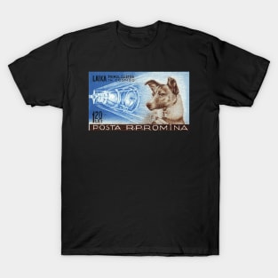 Laika Space Dog Soviet Russia USSR Vintage T-Shirt